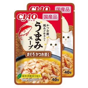 いなば　旨味スープパウチ　まぐろ　かつお節入り　４０ｇ×２袋 キャットフード