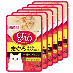 いなば　ＣＩＡＯ　チャオ　まぐろ　ささみ・まぐろ節入り　４０ｇ×６袋 キャットフード