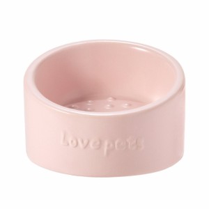 ｆｕｕ　陶器のフードボール　ｌｏｖｅｐｅｔ　ピンク