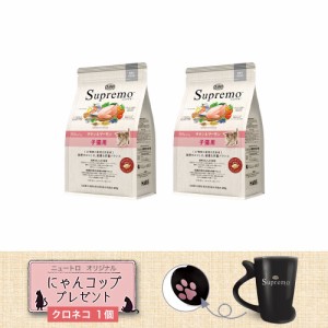 ニュートロ　子猫　シュプレモ　子猫用　チキン＆サーモン　４００ｇ×２袋　＋にゃんコップおまけ キャットフード