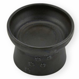 猫壱　猫用　脚付フードボウル　ブラック　日本製　レギュラー　食器　えさいれ　餌入れ　ねこいち　ご飯皿　食べやすいさら　レンジ
