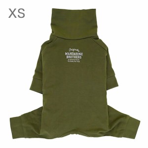 犬　服　マンダリンブラザーズ　スキンタイトスーツ　カーキ　ＸＳ　ドッグウェア　ストレッチ