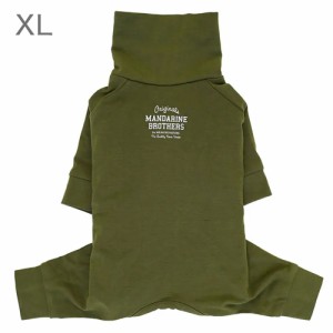 犬　服　マンダリンブラザーズ　スキンタイトスーツ　カーキ　ＸＬ　ドッグウェア　ストレッチ