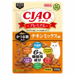 いなば　ＣＩＡＯ　プレミアム　かつお節入り　チキンミックス味　２００ｇ キャットフード