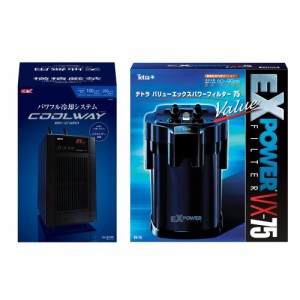 ６０ｍ水槽用　クーラー＆フィルターセット　ＧＥＸ　クールウェイ　ＢＫ−Ｃ１２０＋テトラ　ＶＸパワーフィルター　ＶＸ−７５