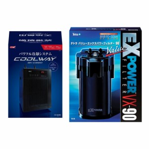 ９０ｍ水槽用　クーラー＆フィルターセット　ＧＥＸ　クールウェイ　ＢＫ−Ｃ２２０＋テトラ　ＶＸパワーフィルター　ＶＸ−９０