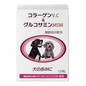 日本ビーエフ　犬の歩みに　コラーゲンＶ．Ｃ＆グルコサミンＭＳＭ　１２０粒 ドッグフード