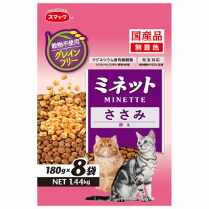 　スマック　ミネット　グレインフリー　ささみ添え　１．４４ｋｇ（１８０ｇ×８袋） キャットフード