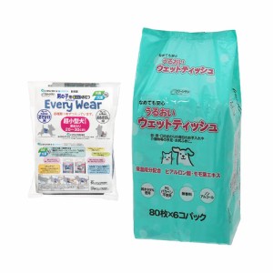 【超小型犬の男の子用おむつおまけ付】クリーンワン　うるおいウェットティッシュ　８０枚×６個パック　お一人様４点限り