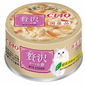 いなば　ＣＩＡＯ　贅沢　かつお節　まぐろ・とりささみ　８０ｇ×２４ キャットフード