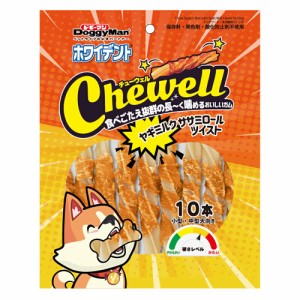 ドギーマン　ホワイデント　Ｃｈｅｗｅｌｌ　ヤギミルクササミロールツイスト　１０本 ドッグフード