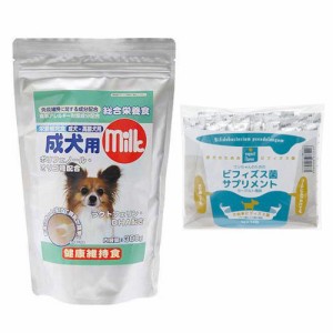 賞味期限：２０２４年７月３０日　ニチドウ　成犬用　ミルク　３００ｇ＋ワンちゃんのためのビフィズス菌サプリメント　ヨーグルト風味　