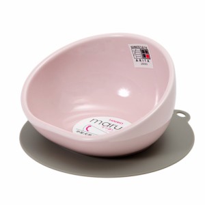 アウトレット品　犬　食器　ハリオ　マルプレ　ペールピンク　陶器　日本製　シリコーンマット付き　訳あり