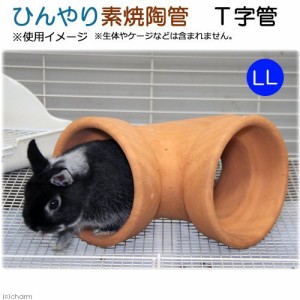 ひんやり素焼陶管　Ｔ字管　ＬＬ　小動物用　ハウス　トンネル (ハムスター)