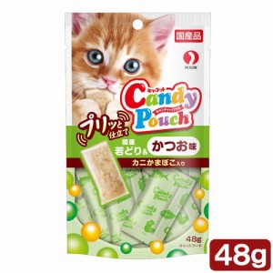 ペットライン　キャネット　キャンディーパウチ　プリッと仕立て　国産若どり＆かつお味　カニかまぼこ入り　４８ｇ　猫　おやつ キャッ