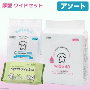 ワイド厚型４０枚　＋お散歩マナー　うんち処理袋１００枚　＋ウェットティッシュ１袋　お一人様１点限り ペットシーツ(犬 猫 小動物 ト