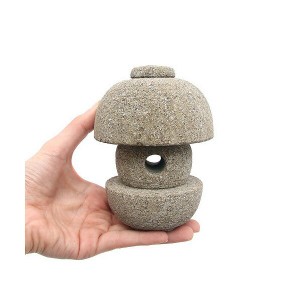 和風石材　丸岬　高さ１３ｃｍ　水槽用オブジェ　アクアリウム用品