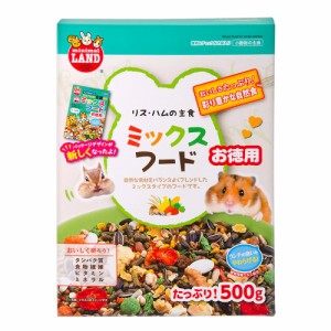 マルカン　リス・ハムの主食ミックスフード　お徳用　５００ｇ　ハムスターフード　えさ　エサ　餌 (ハムスター 餌)