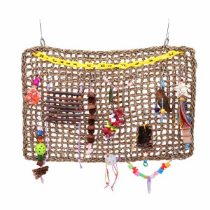 鳥のアスレチックマット　カラフル　ボルダリング　インコ　おもちゃ