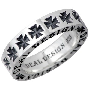 ディール デザイン DEAL DESIGN シルバー リング 指輪 メンズ レディース フラットスタンプ クロス 十字架 391252