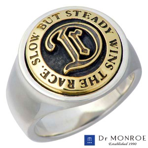 ドクターモンロー Dr MONROE シルバー リング 指輪 メンズ レディース メッセージ 真鍮 カレッジ 7〜23号 プレゼント FC-227-SV 送料無料