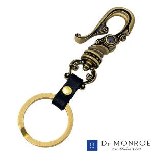 ドクターモンロー Dr MONROE キーホルダー メンズ 真鍮 キー 牛革 キュービック プレゼント KC-03 送料無料