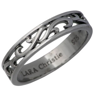ララクリスティー LARA Christie シルバー リング 指輪 メンズ ランソー ブラック 15〜23号 LA-R6028-B