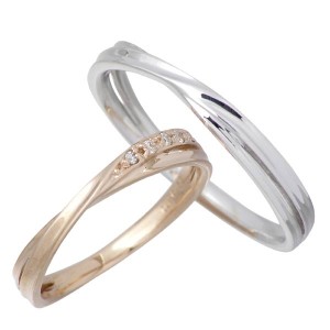 ラバーズリング Lovers & Ring ペア リング 指輪 5〜21号 ゴールド K10ゴールド ダイヤモンド シンプル 記念日 LSR-0656-P 送料無料