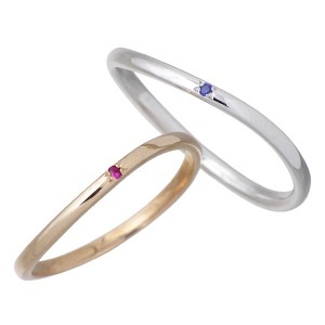 ラバーズリング Lovers & Ring リング 指輪 ペアー ゴールド K10ゴールド ルビーサファイア LSR-0659PK-WG-P