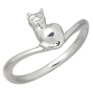 ブルーキャット Blue Cat リング 指輪 レディース シルバー ネコ ねこ 猫 7〜15号 おしゃれ かわいい SRV509-0926