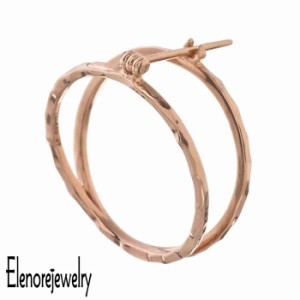 エレノアジュエリー Elenore Jewelry 10K ゴールド ピアス レディース サークル 片耳用 1個売り ギフト プレゼント おしゃれ シンプル EL