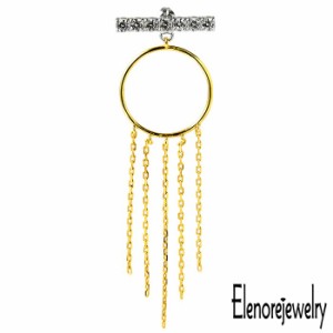 エレノアジュエリー Elenore Jewelry シルバー ピアス レディース サークル フリンジバー 片耳用 1個売り ギフト プレゼント おしゃれ EL