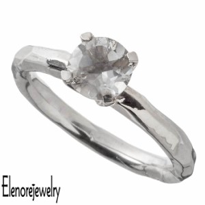 エレノアジュエリー Elenore Jewelry シルバー リング ホワイトトパーズ ソリティア レディース 9号 11号 13号 15号 ELR0057S ELR0057S