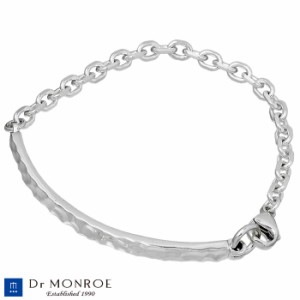 ドクターモンロー Dr MONROE シルバー ブレスレット 槌目プレートブレスレット メンズ シルバー925 アクセサリー ブランド SND-083SE-SV