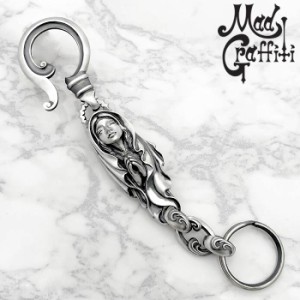 マッドグラフィティ Mad Graffiti シルバー キーチェーン バージンマリー pray M メンズ シルバー925 キーホルダー 鍵 アクセサリー マリ