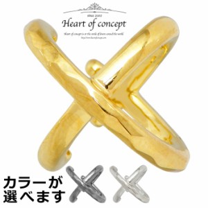 ハートオブコンセプト HEART OF CONCEPT シルバー イヤーカフ クロッシング 1個売り 片耳用 メンズ レディース HCE-64