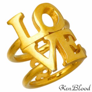 ケンブラッド KEN BLOOD THE &LOVE シルバー リング 指輪 10〜24号 メンズ ゴールド KR-271