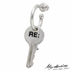 エムズ コレクション M's collection シルバー ピアス RE: KEY HOOP POST 1個売り 片耳用 メンズ フープスタッド シルバー925 鍵 アクセ