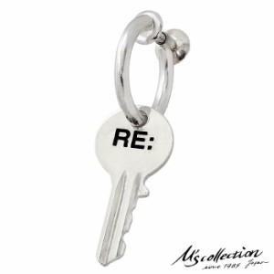 エムズ コレクション M's collection シルバー イヤリング RE: KEY HOOP 1個売り 片耳用 メンズ フープイヤリング シルバー925 鍵 アクセ