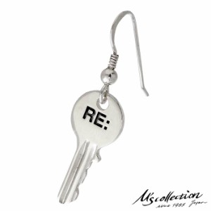 エムズ コレクション M's collection シルバー ピアス RE: KEY HOOK 1個売り 片耳用 メンズ フックピアス シルバー925 鍵 アクセサリー X