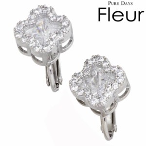 フルール PURE DAYS Fleur ブラス キュービックジルコニア イヤリング アクセサリー アクセ ギフト プレゼント PFLE-002