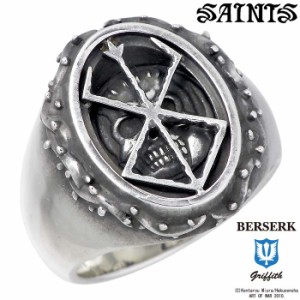 ベルセルク セインツ BERSERKxSAINTS シルバー リング 指輪 烙印と髑髏 メンズ 15〜25号 ドクロ BSS-R-04 送料無料