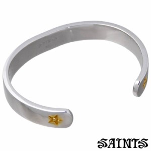 セインツ SAINTS スター ポイント プレーン シルバー バングル ブレスレット メンズ SSB-702M