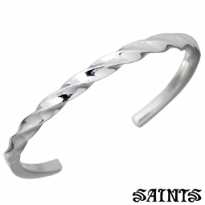 セインツ SAINTS マルチツイスト シルバー バングル ブレスレット メンズ SSB-708 送料無料