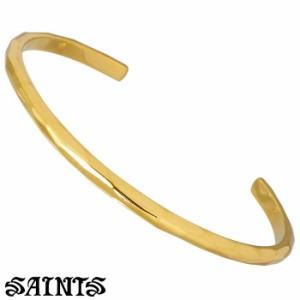 セインツ SAINTS シルバー バングル ハンマーアイ レディース ゴールド SSB-831 送料無料