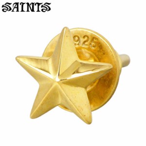 セインツ SAINTS ネイティブスター シルバー ピアス ゴールド メンズ 1個売り 片耳用 SSE-702GD