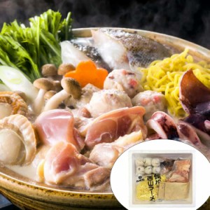 北海道 鶏白湯鍋 Cセット( 鶏もも肉100g いか つみれ 生ラーメン たれ) 北海道産の「鶏もも肉」を主役に「真いか」や「つみれ」、シメの