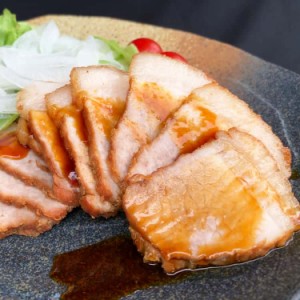 香川 焼き豚Ｐスライス焼豚 130gx48 使い易いスライスカットの個食 チャーシューの原材料は、国産豚肉に小豆島産醤油、和三盆糖、香川県
