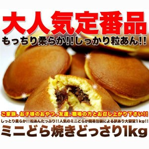 【訳あり】もっちり ミニ どら焼き どっさり 1kg！！ しっとり柔らか☆粒あんたっぷり  販売元より直送 SM00010028