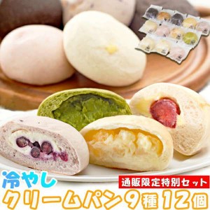 通販限定セット 冷凍 冷やし クリームパン 9種 12個セット ひんやり美味しい新感覚スイーツ ※北海道・沖縄及び一部離島にはお届けできま